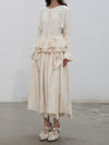 Mutedance 25 Autumn/Winter Round Neck Top Skirt Plant Dye Highly Handmade MD-MD25FW68-nude (MD25FW65)